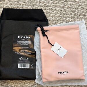 Prada Beauty Black/Pink Reversible Pouch